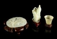 Three Celadon and White Jade Articles