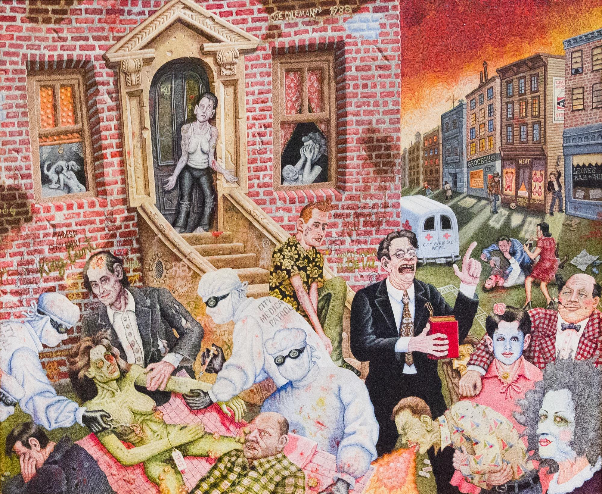 Joe Coleman, (American, b. 1955), City Medical Patrol, 1988