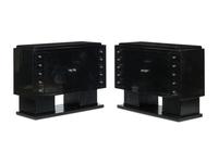 A Pair of Art Deco Style Ebonized Cabinets