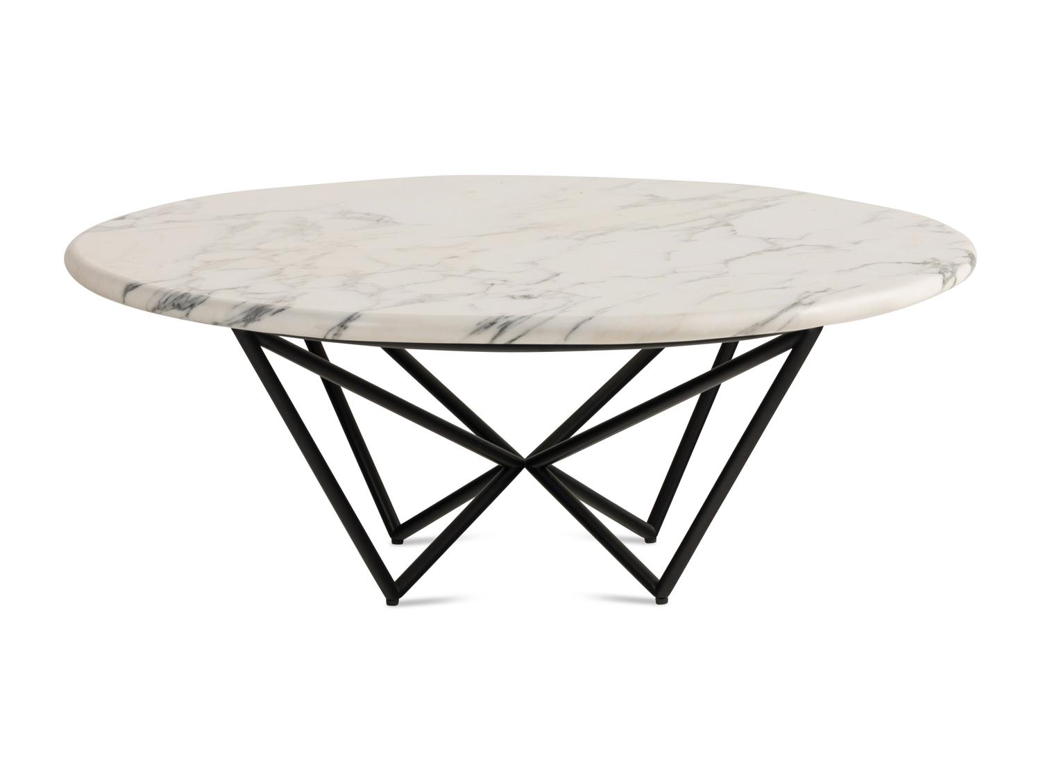 A Kara Mann for Baker Patinated Metal Marble-Top Low Table