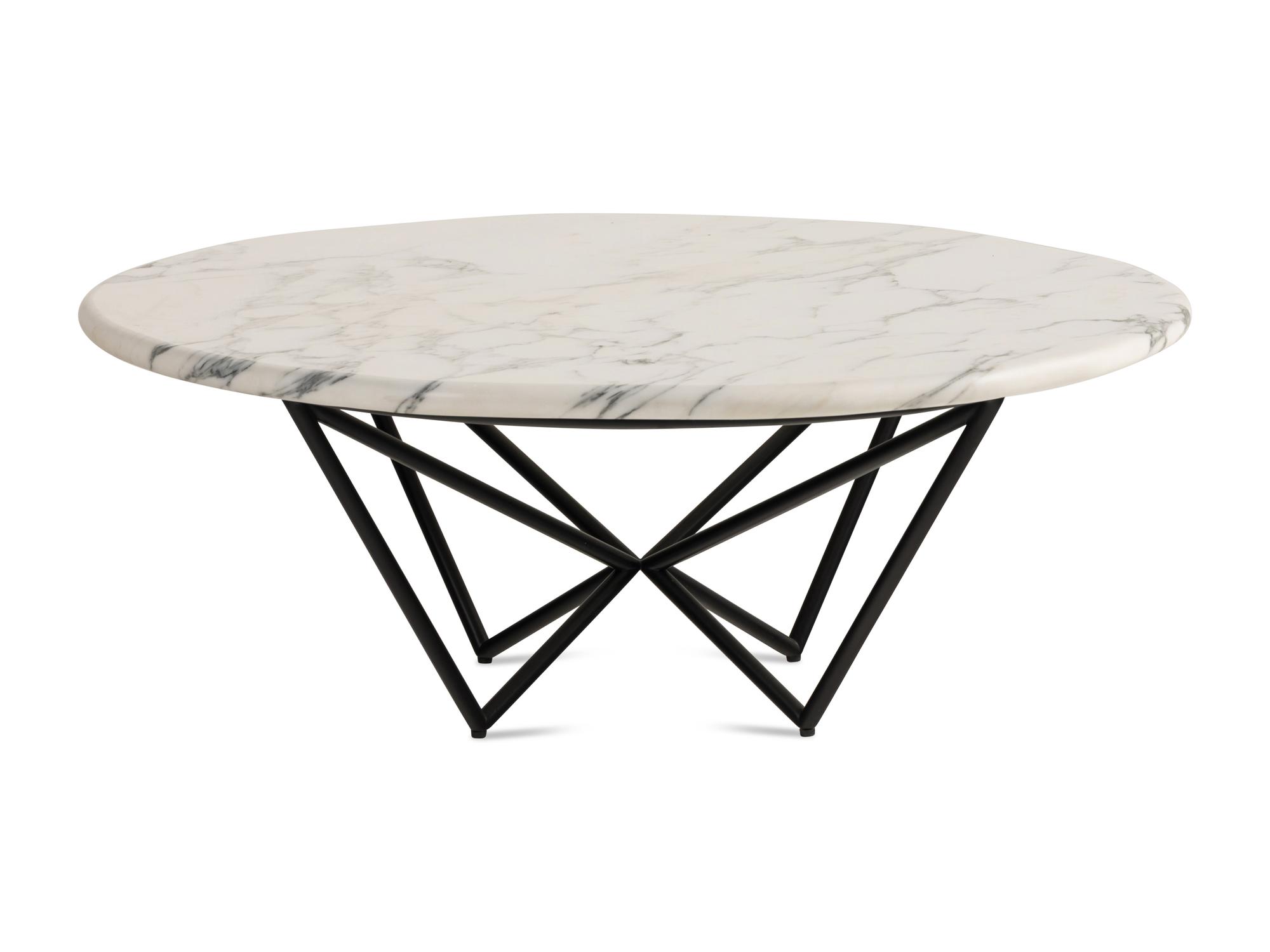 A Kara Mann for Baker Patinated Metal Marble-Top Low Table