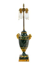 A Faux Marble Porcelain Lamp