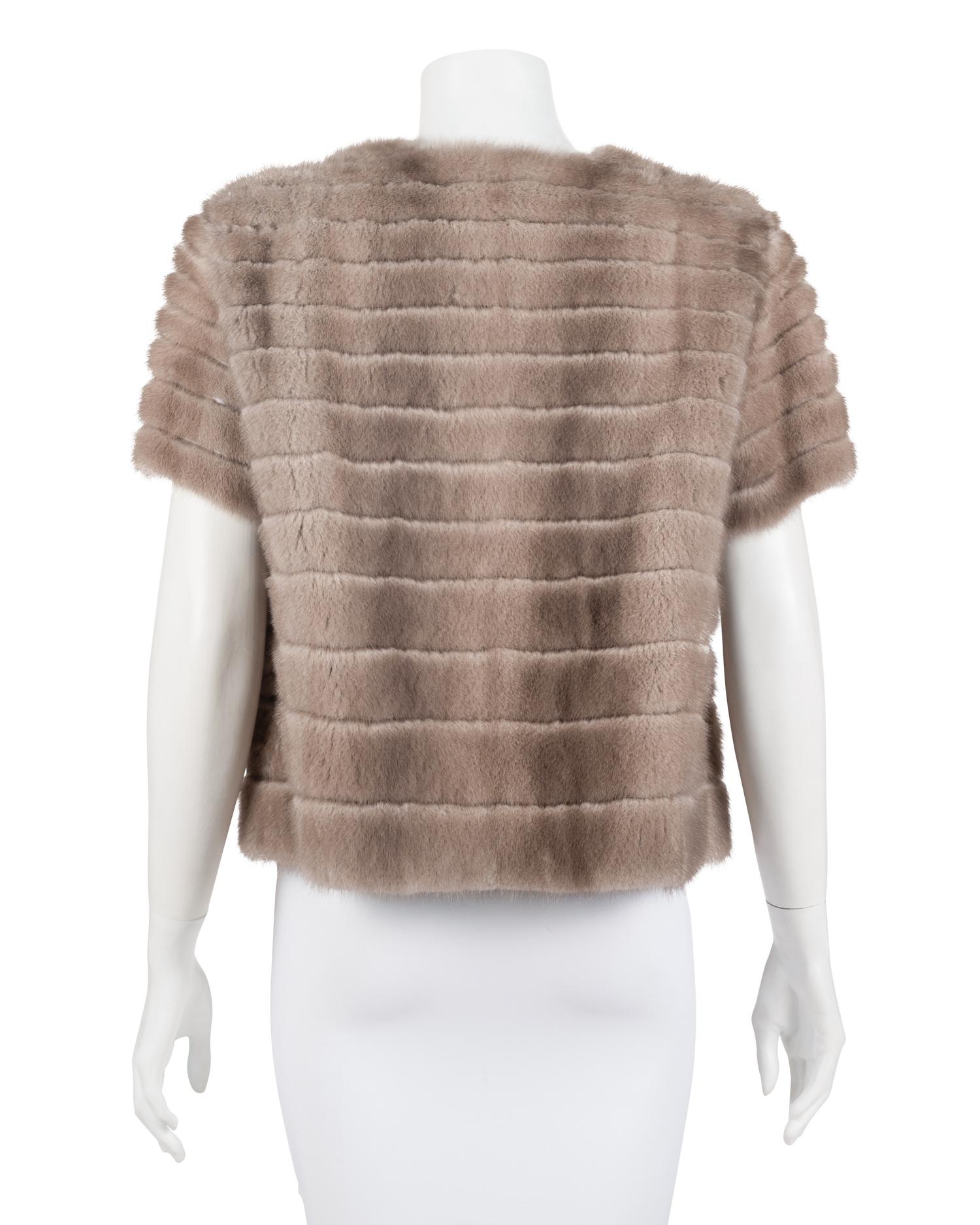Akris Mink Short Sleeve Jacket, 2000-10