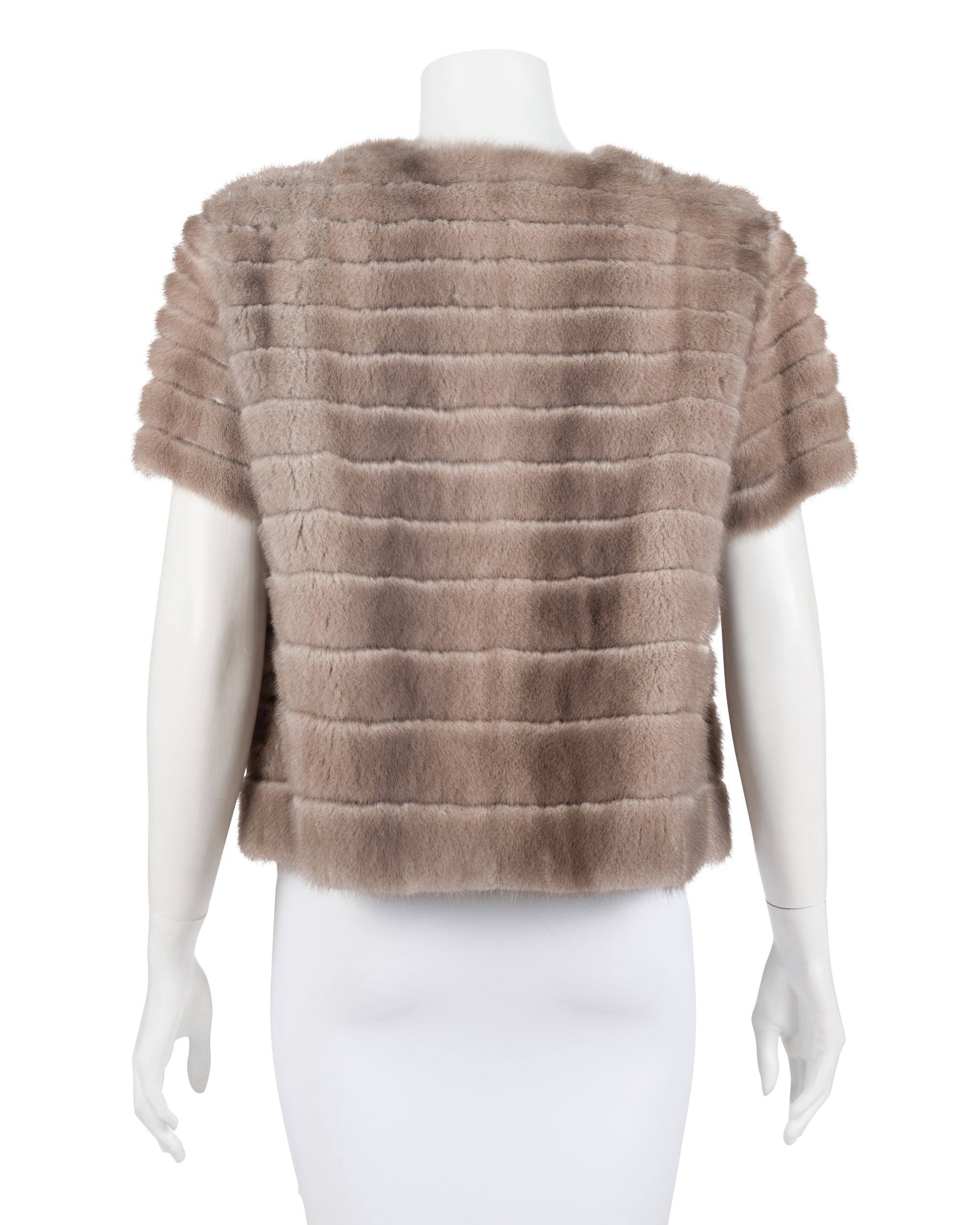 Akris Mink Short Sleeve Jacket, 2000-10