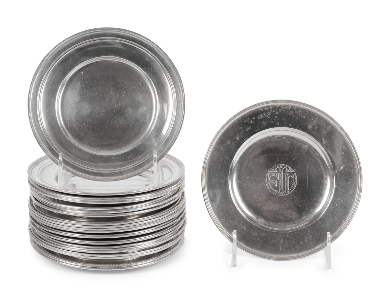 A Group of Twenty-Five American Silver Bread Plates