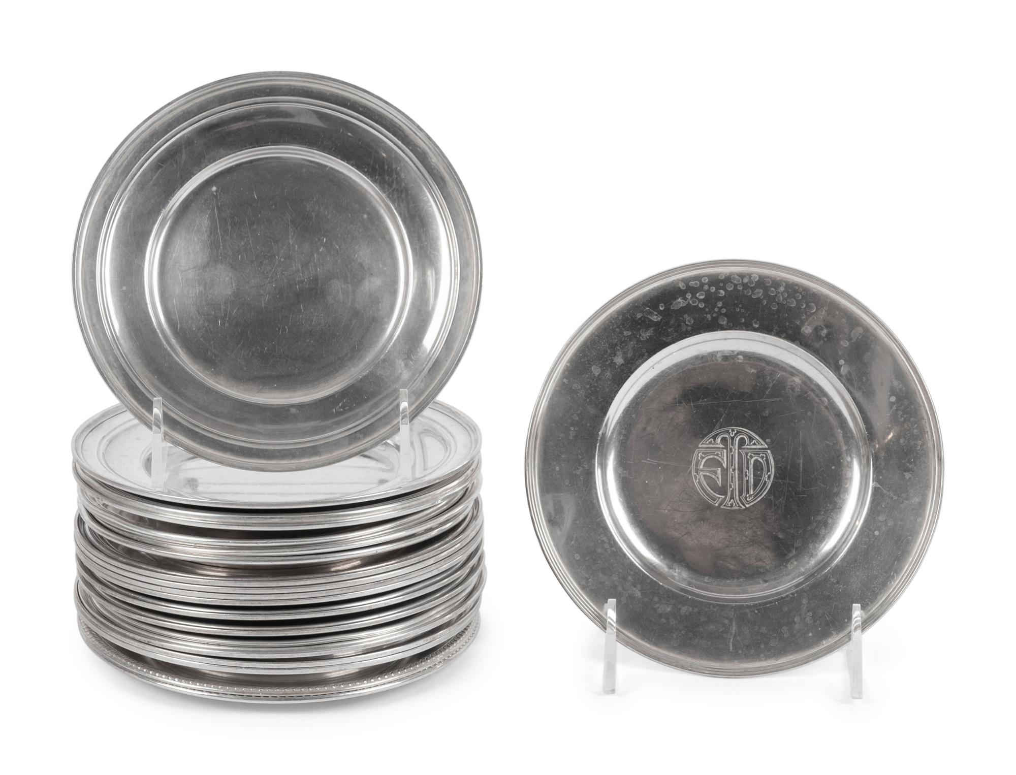 A Group of Twenty-Five American Silver Bread Plates