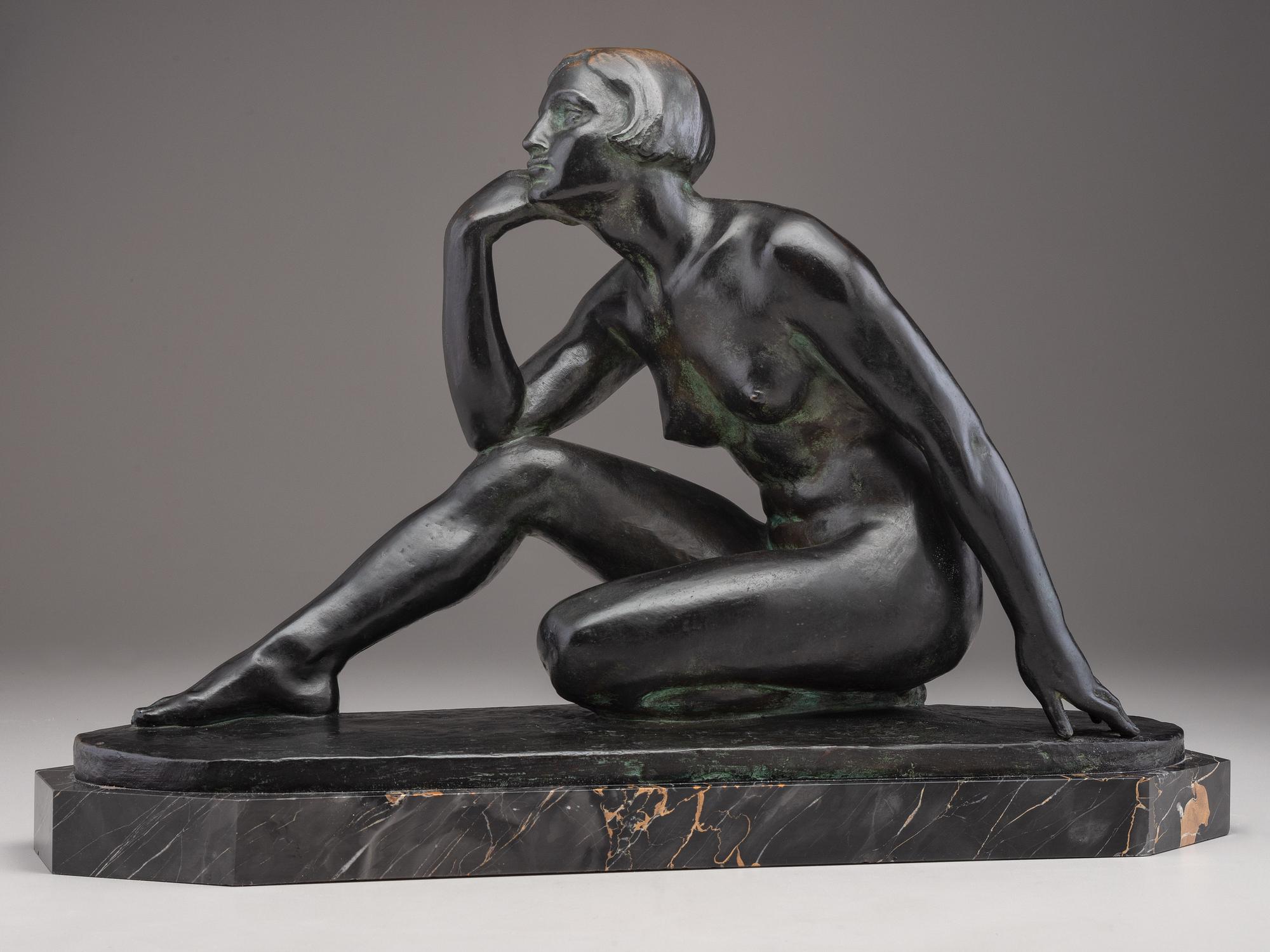 Seated Art Deco Maiden