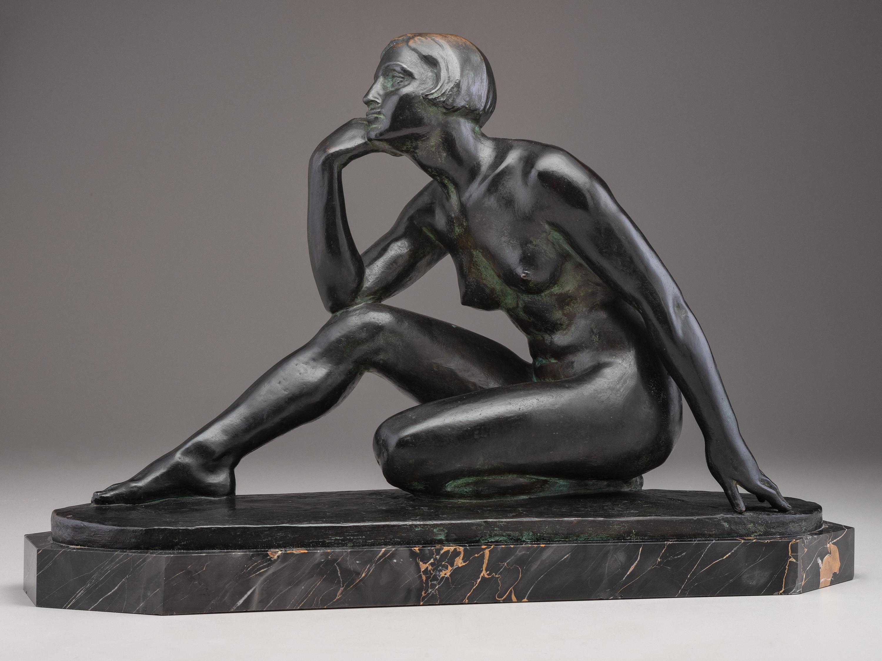 Seated Art Deco Maiden
