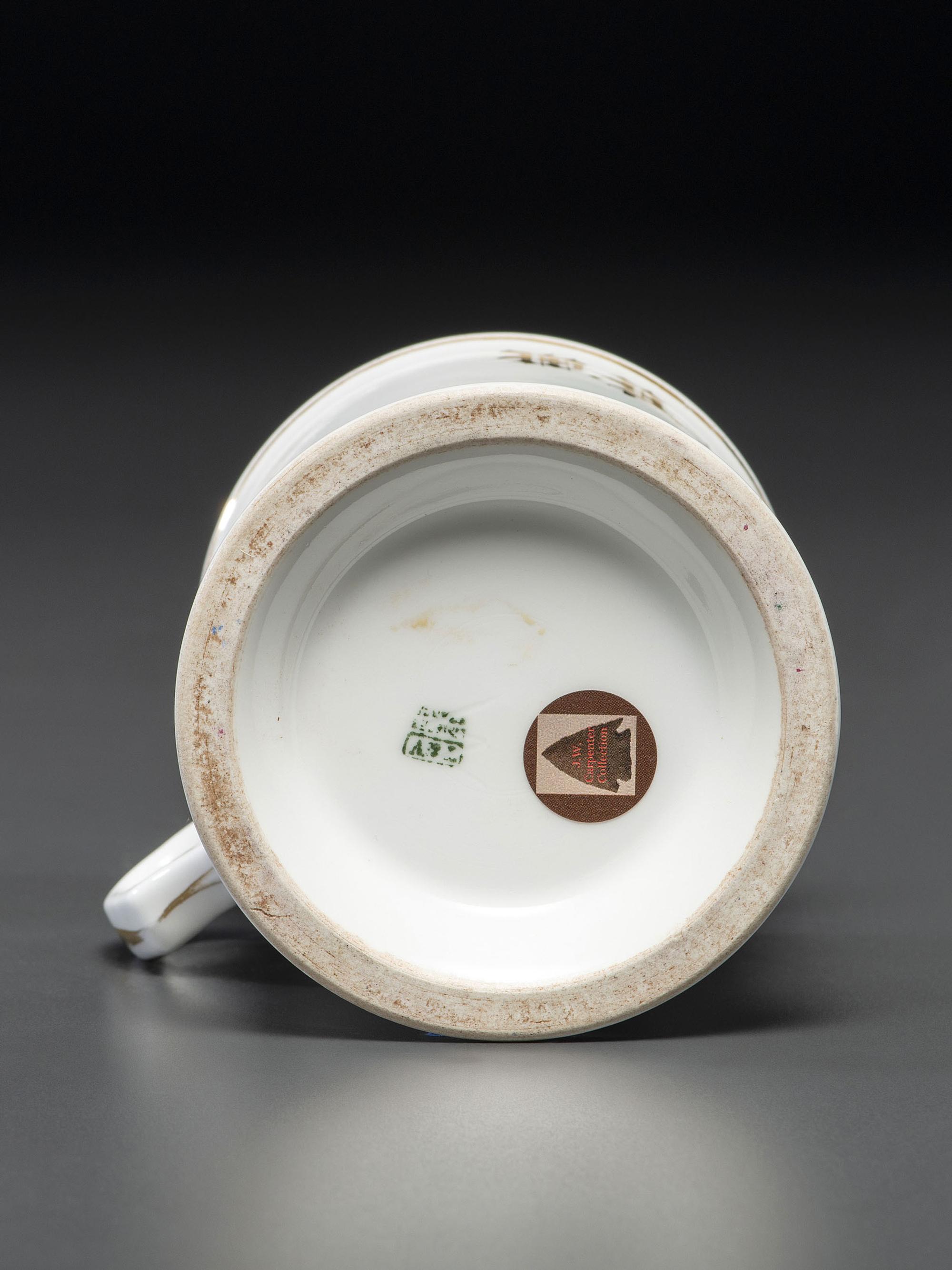 A Porcelain Shaving Mug Depicting the United States Capitol Building
