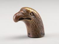 [CIVIL WAR]. Likely pre-war ornate brass eagle head saddle pommel.