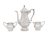 An American Silver Three-Piece Coffee Service