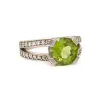 PERIDOT AND DIAMOND RING
