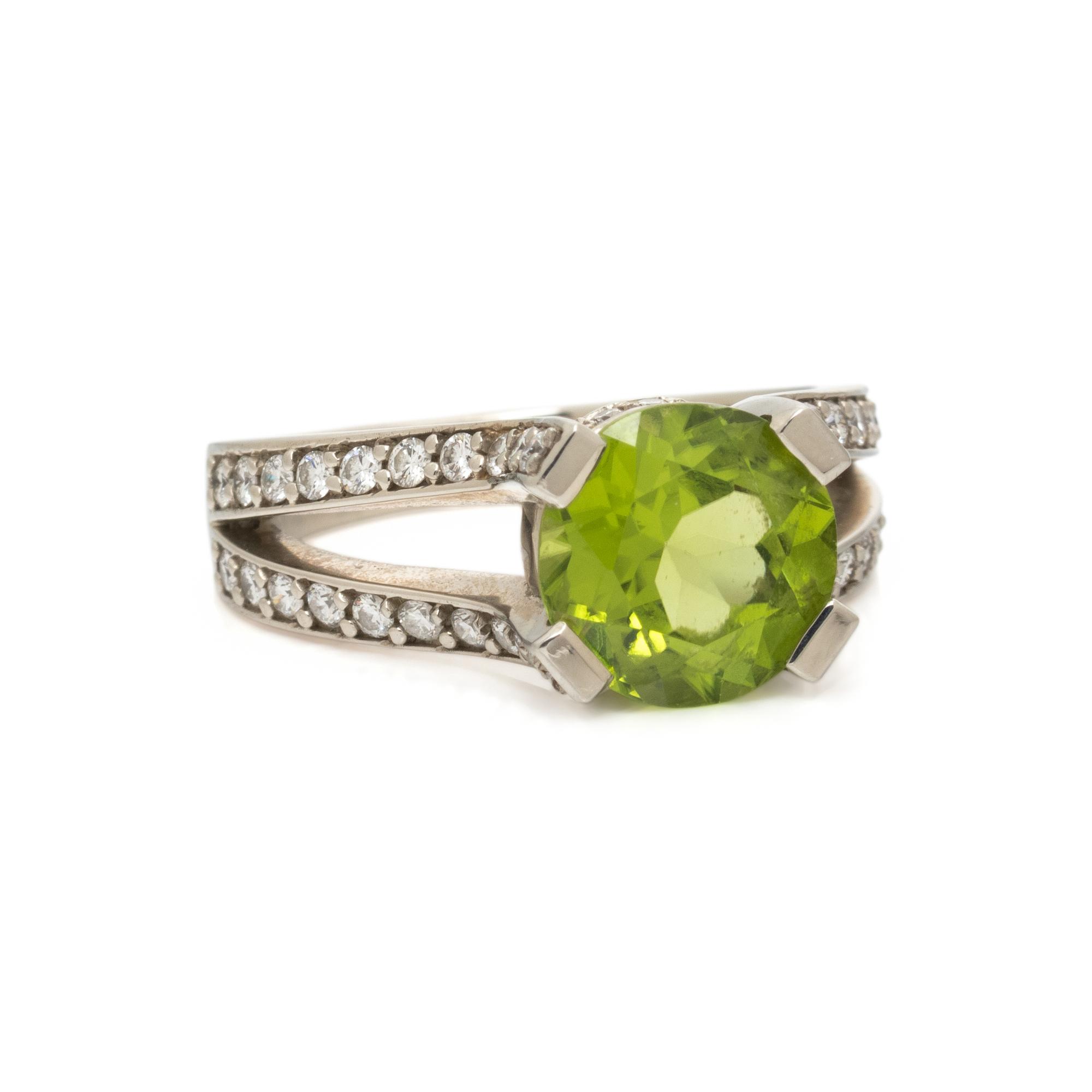 PERIDOT AND DIAMOND RING