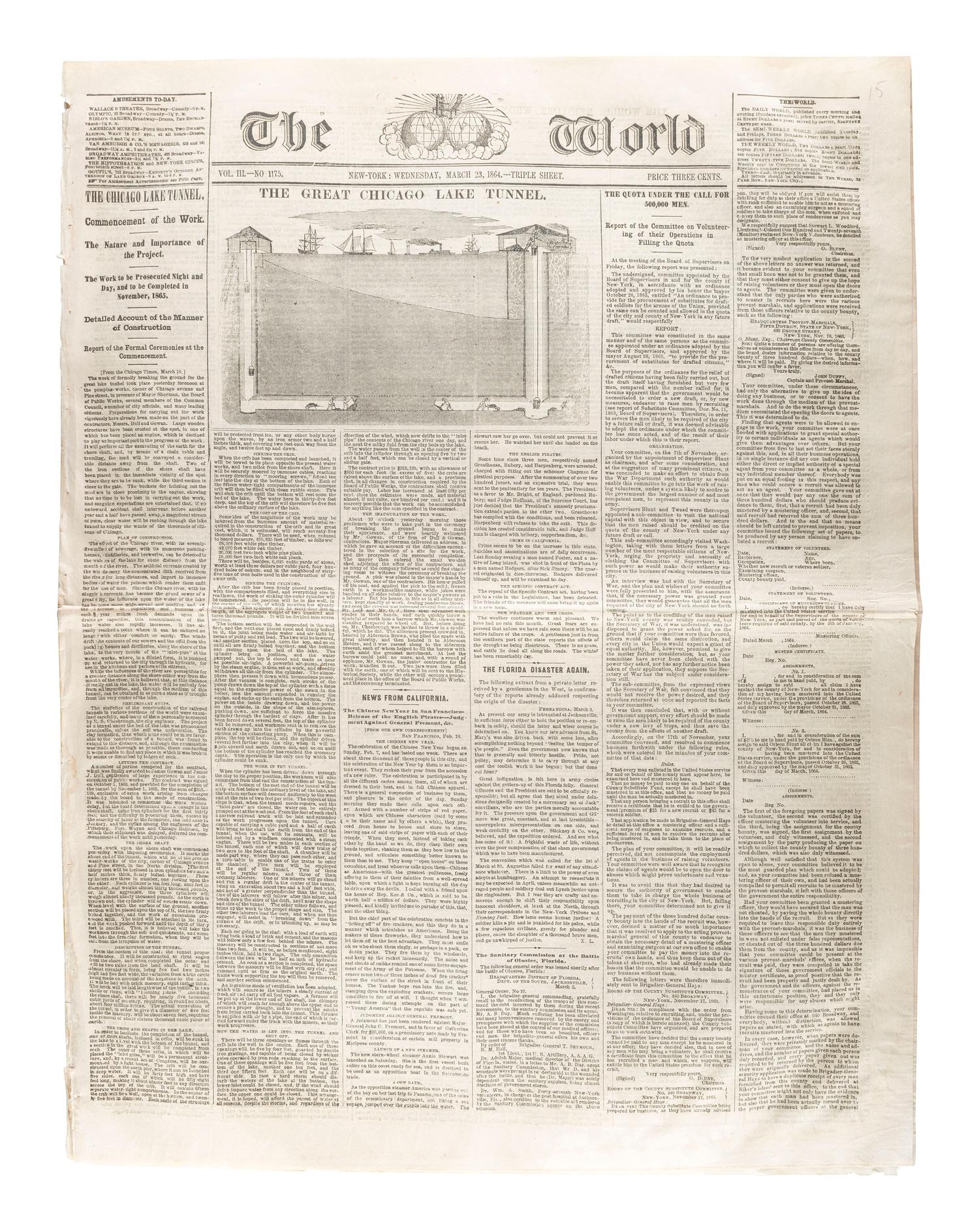 [CIVIL WAR]. A group of Civil War-era newspapers, comprising: