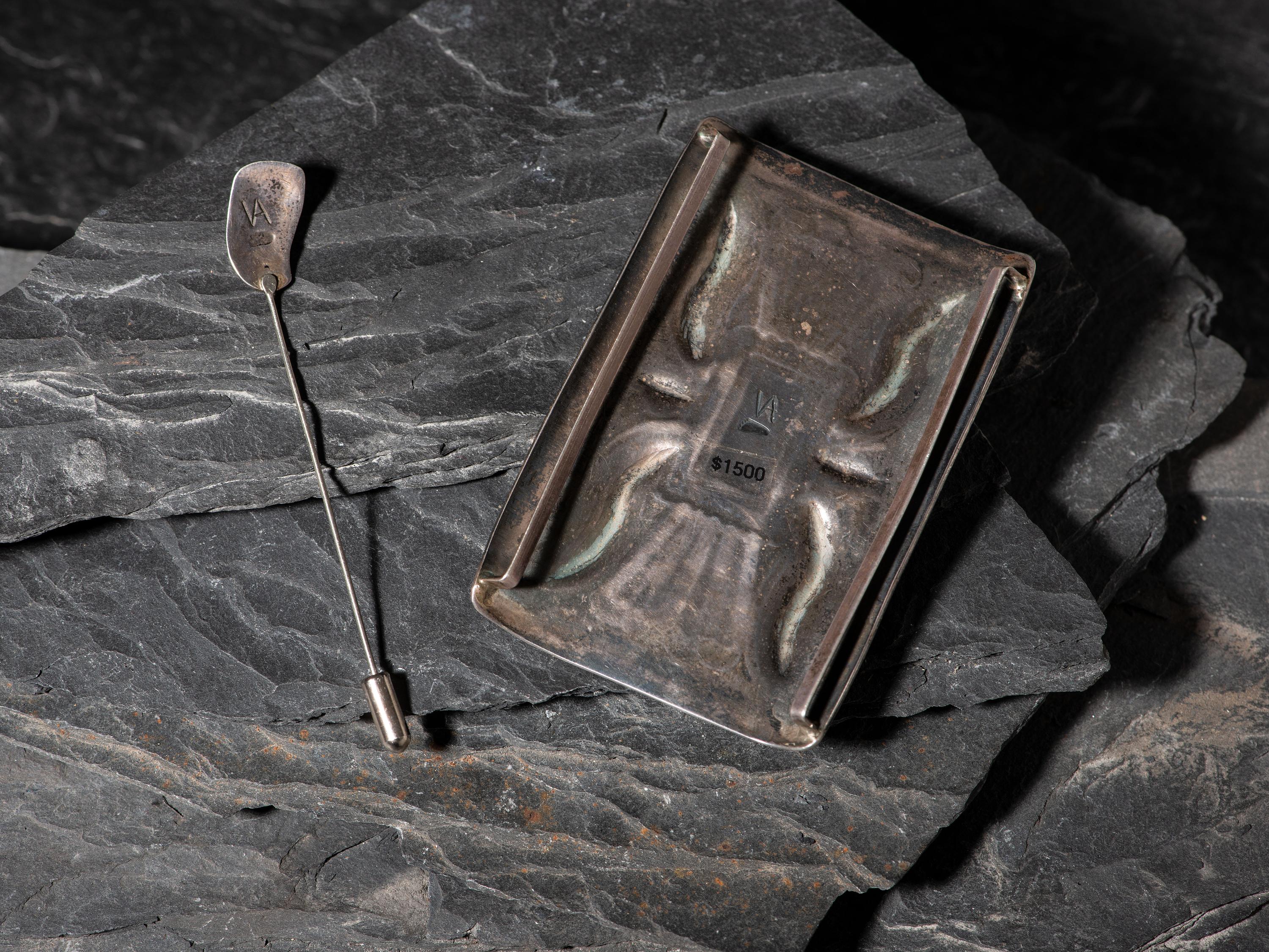 Silver and Turquoise Ketoh Concha AND Hat Pin