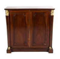 A Regency Gilt Bronze Mounted Rosewood Cabinet Heihgt 37 x width 39 x depth 14 inches. — EARLY 19TH CENTURY