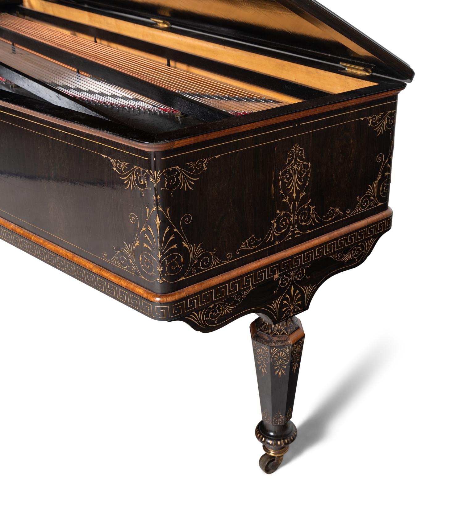 A Victorian Calamander Concert Grand Piano