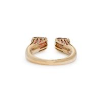 SPINEL, DIAMOND, AND YELLOW GOLD RING