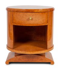 A French Art Deco Figured Walnut Night Stand — 20TH CENTURY
