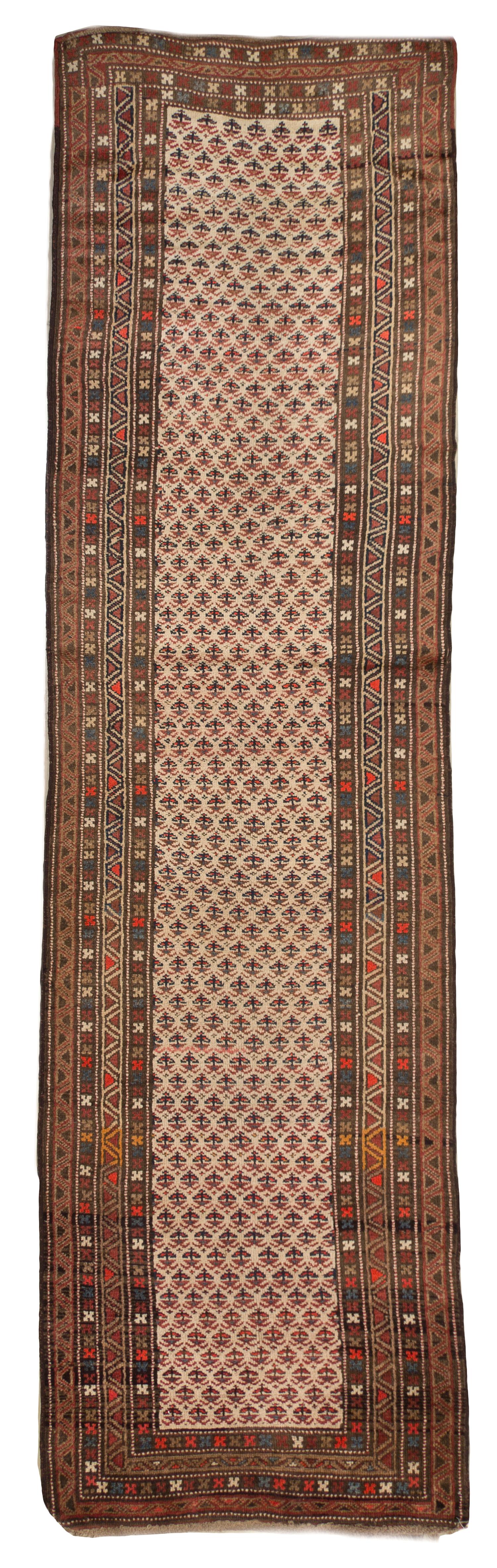 A Northwest Persian Wool Runner, 11 feet 6 inches x 3 feet 5 inches.