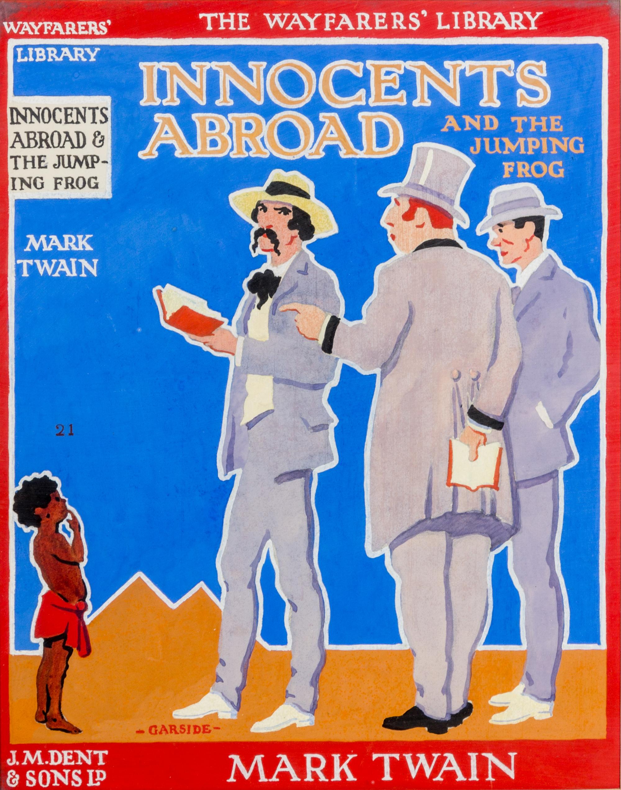 CLEMENS, SAMUEL L. (TWAIN, MARK) Original artwork for the cover of The Wayfarers' Library.