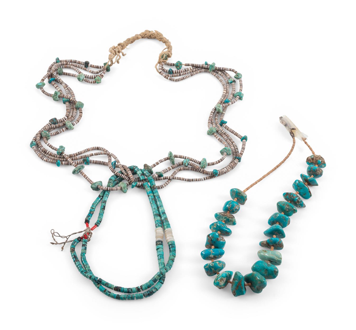 Navajo or Pueblo Turquoise Nugget Necklaces