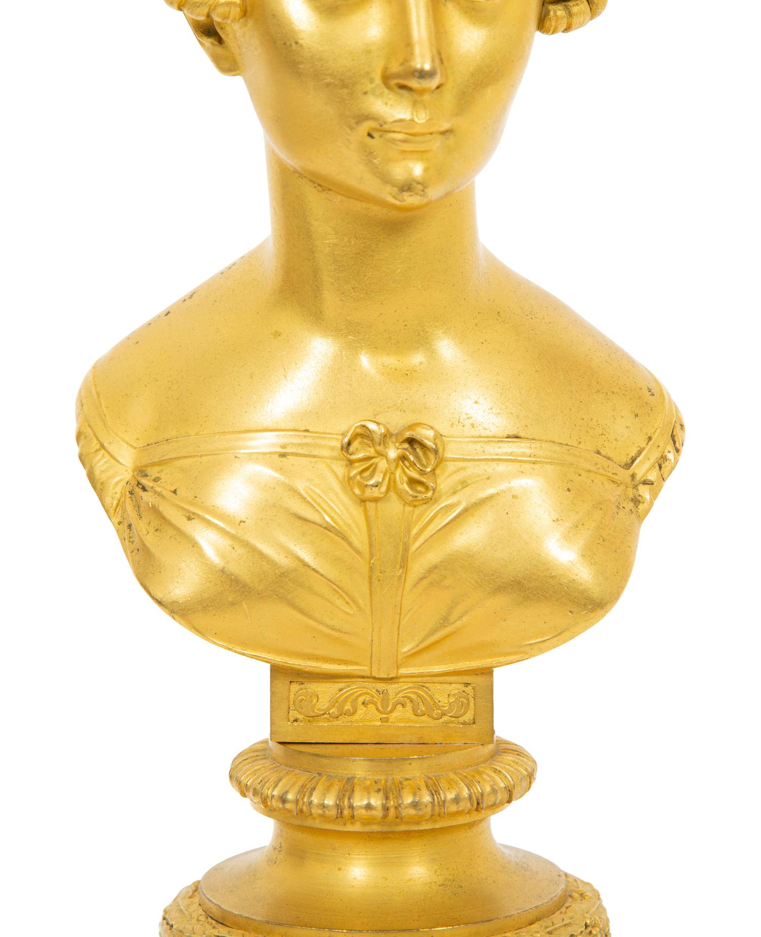 A Gilt Bronze Bust of Marie Louise, Duchess of Parma