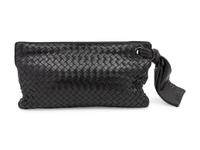 Bottega Veneta, Black Intrecciato Clutch