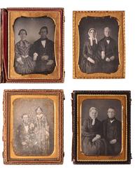 [EARLY PHOTOGRAPHY]. 24 quarter plate daguerreotypes of couples, many affectionately posed.