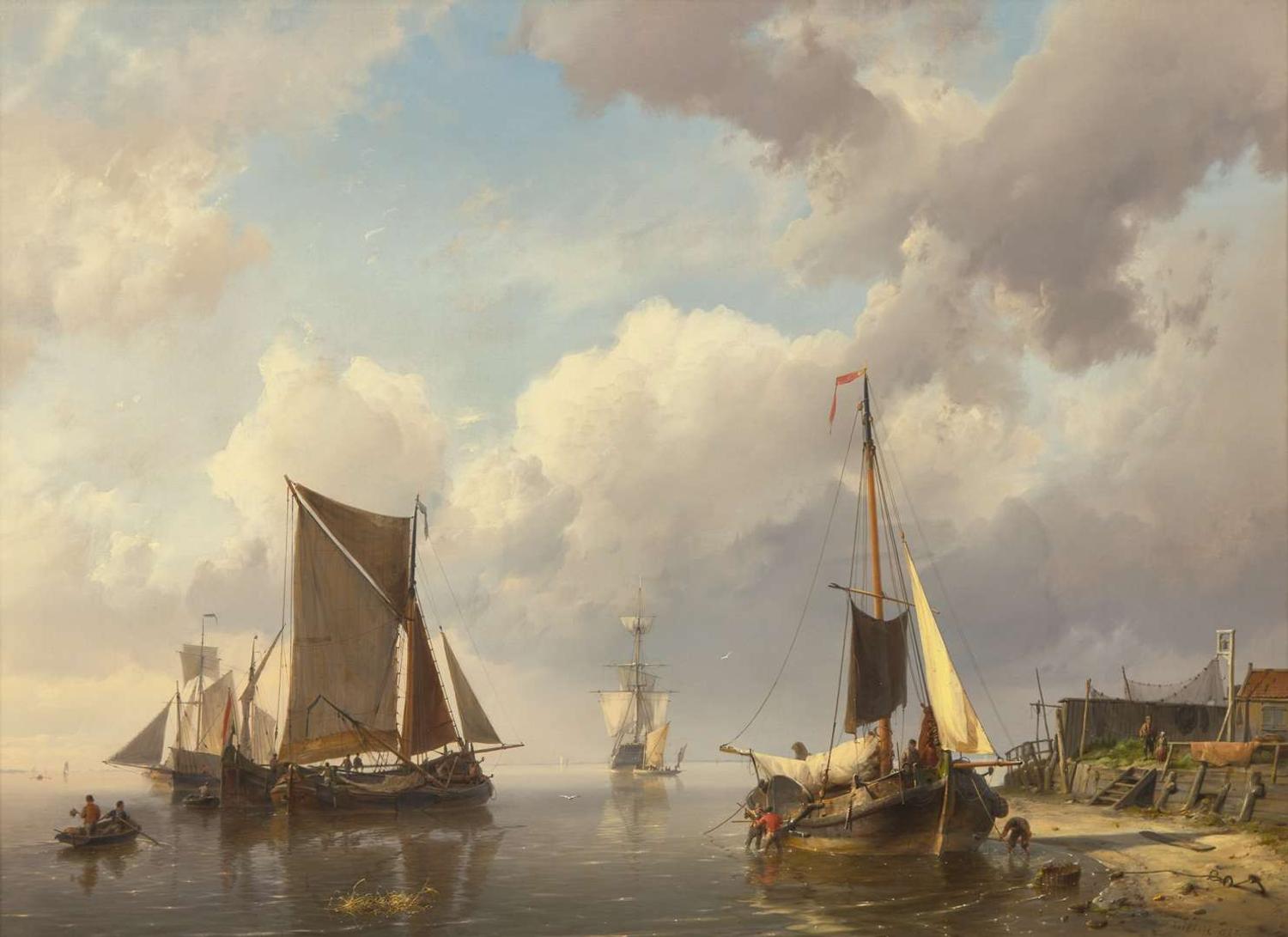 Hermanus Koekkoek (Dutch, 1815-1882) - A Calm Estuary