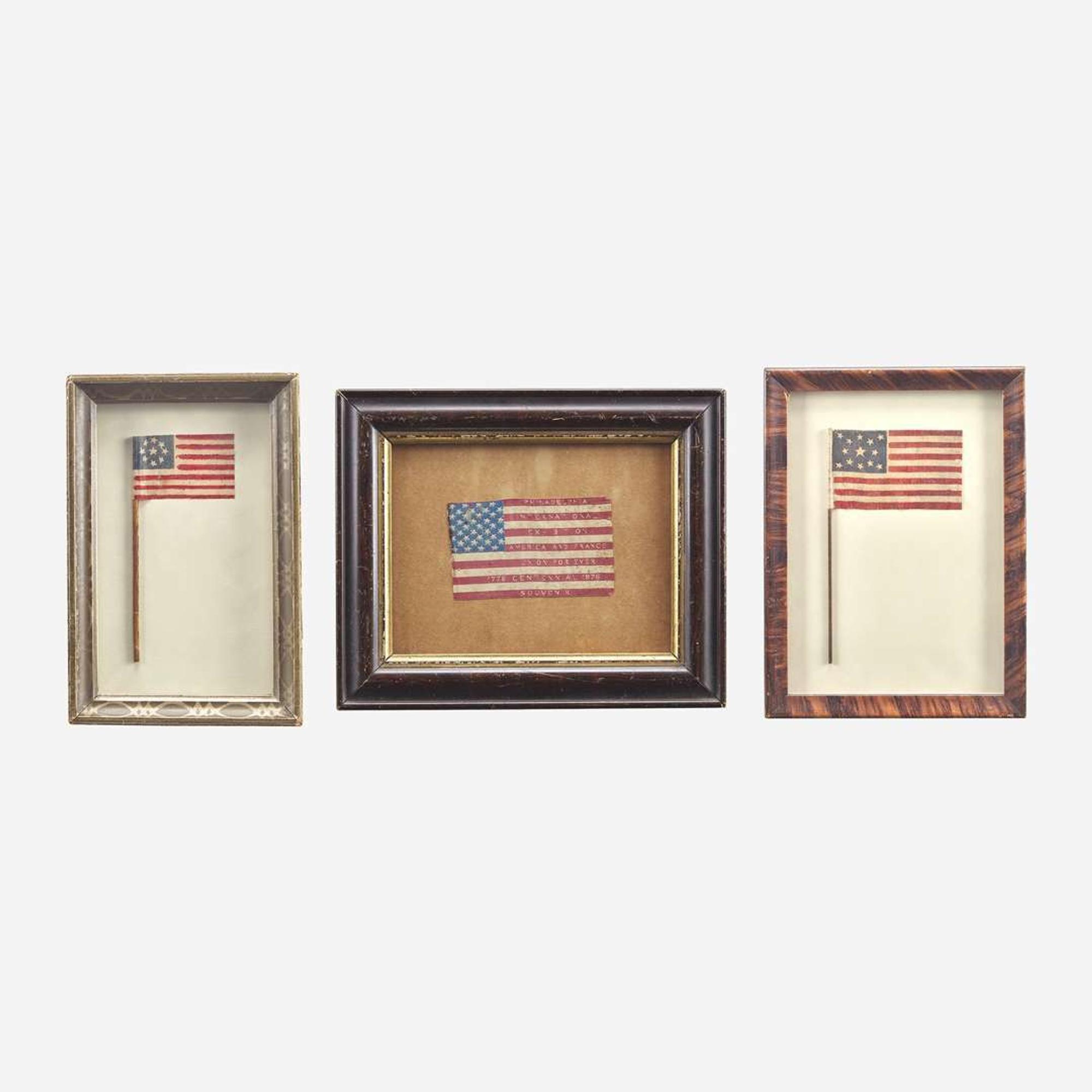 A Philadelphia Centennial Exhibition Souvenir 36-Star Flag 1876