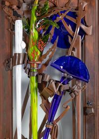 Important Entrance Doors, 2004 glass elements executed by Martin Blank