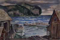 Robert Von Neumann, (Wisconsin, 1888-1976), Docked Fishing Boats