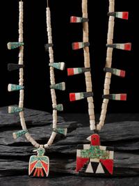 Kewa Depression Era Thunderbird Necklaces
