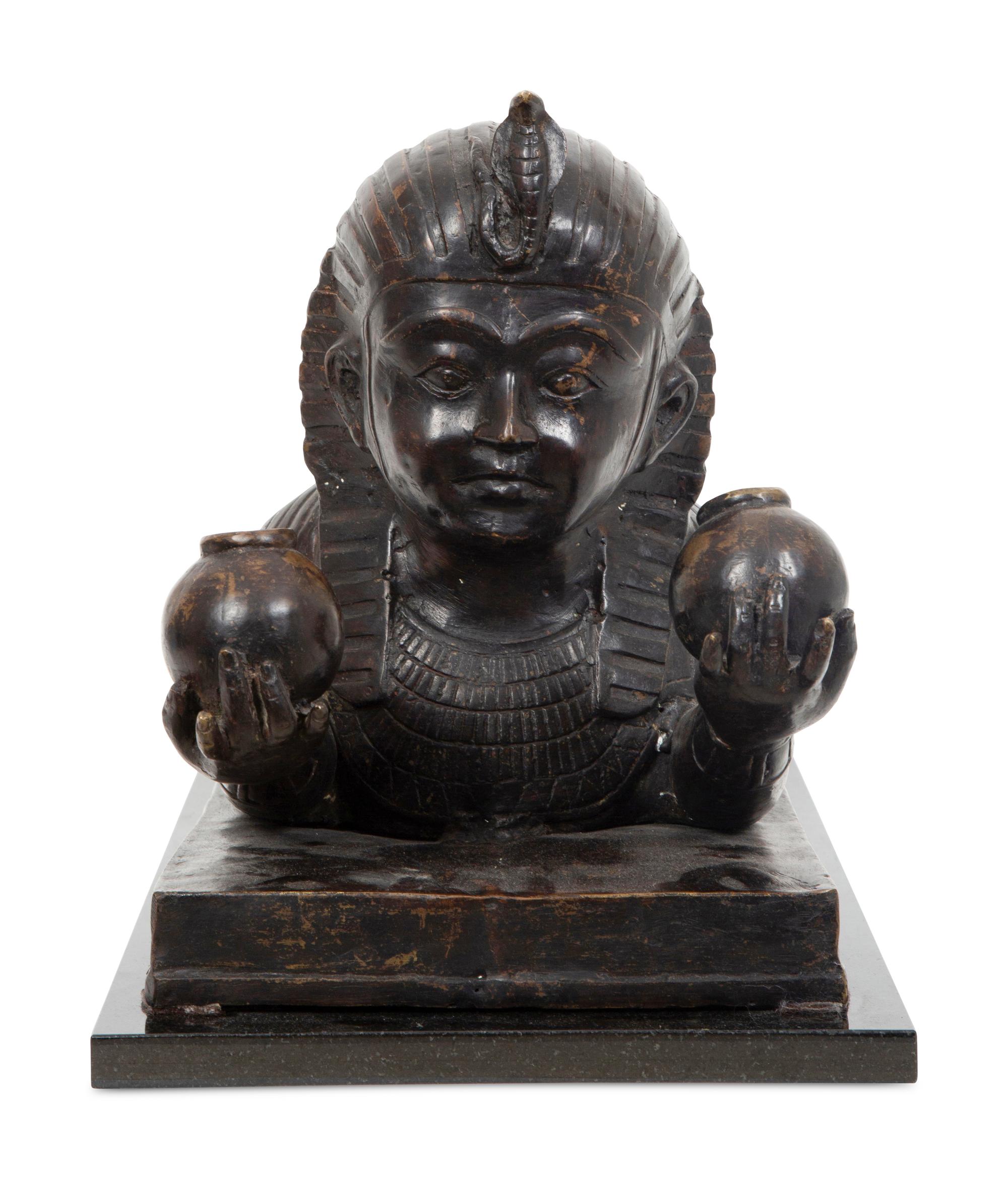 A Continental Bronze Sphinx