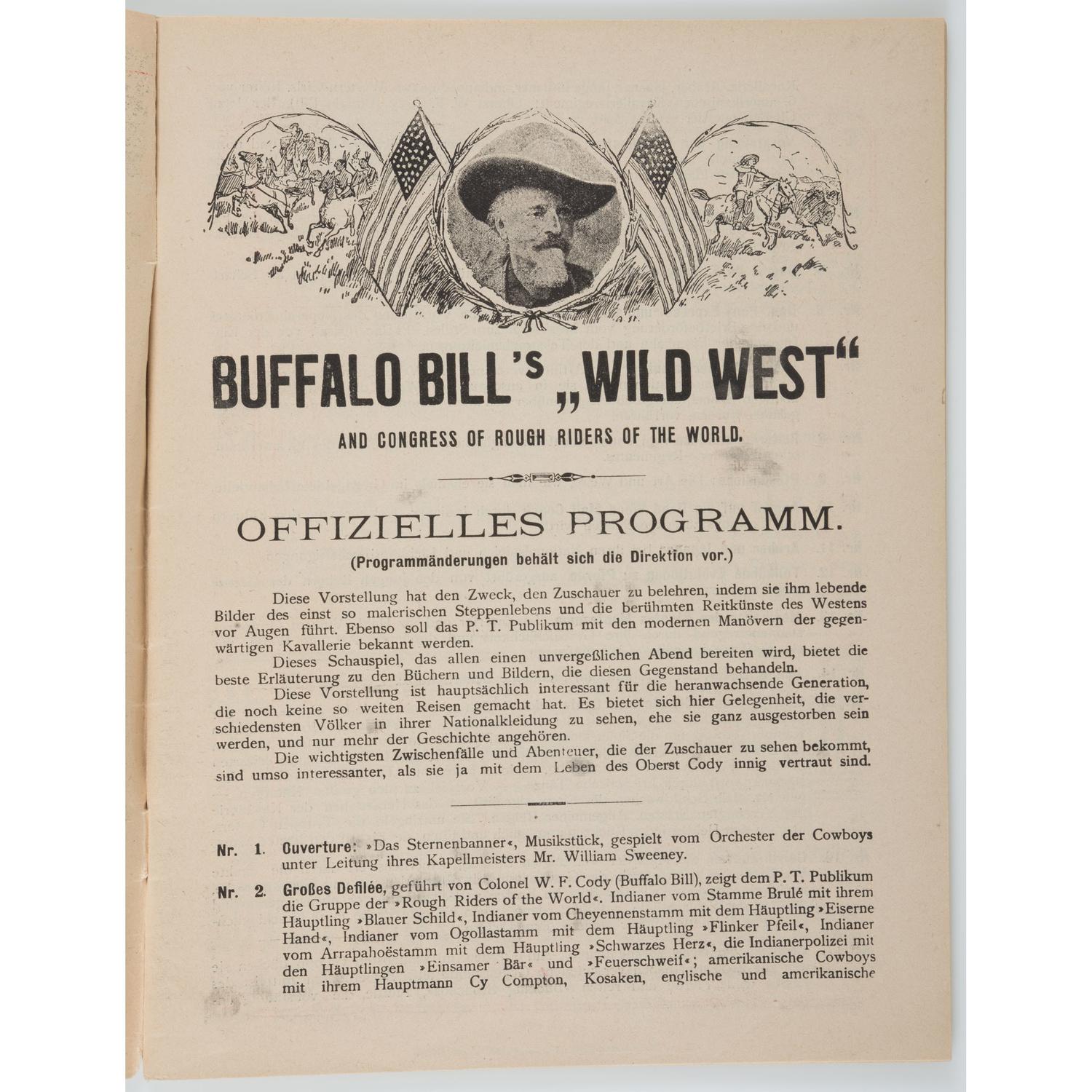 Rare Buffalo Bill Wild West Program for 1906