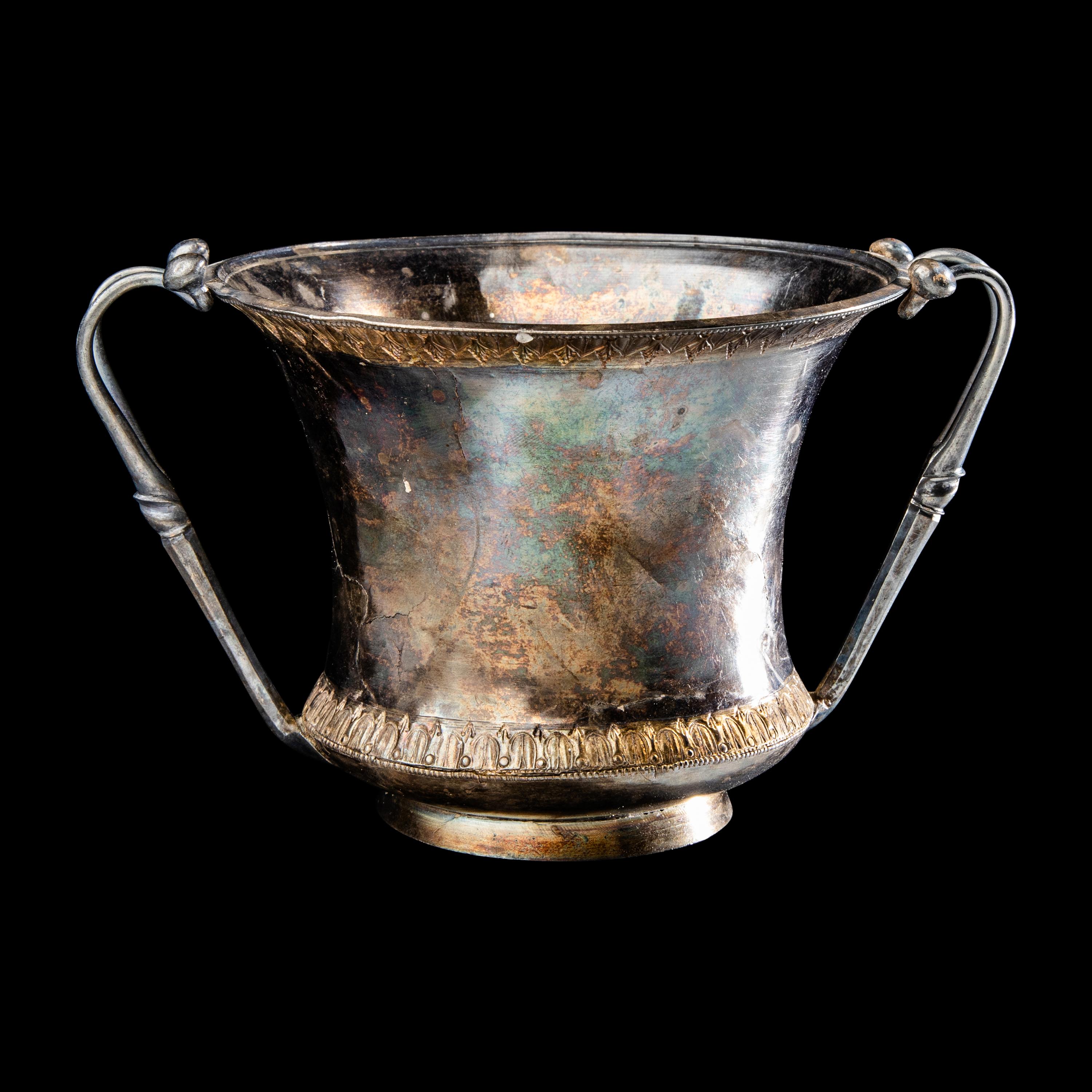 A Greek Gilt-Silver Kantharos