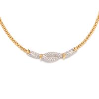 BICOLOR GOLD AND DIAMOND NECKLACE