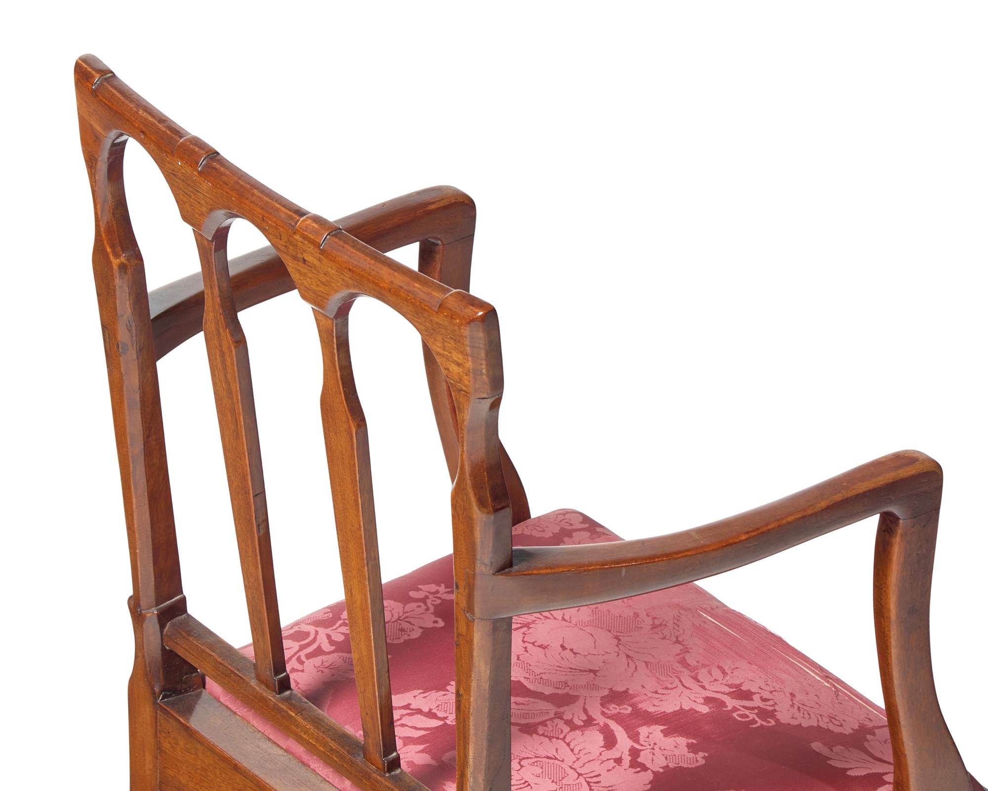 A Federal Carved Walnut Armchair