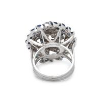 DIAMOND AND SAPPHIRE RING