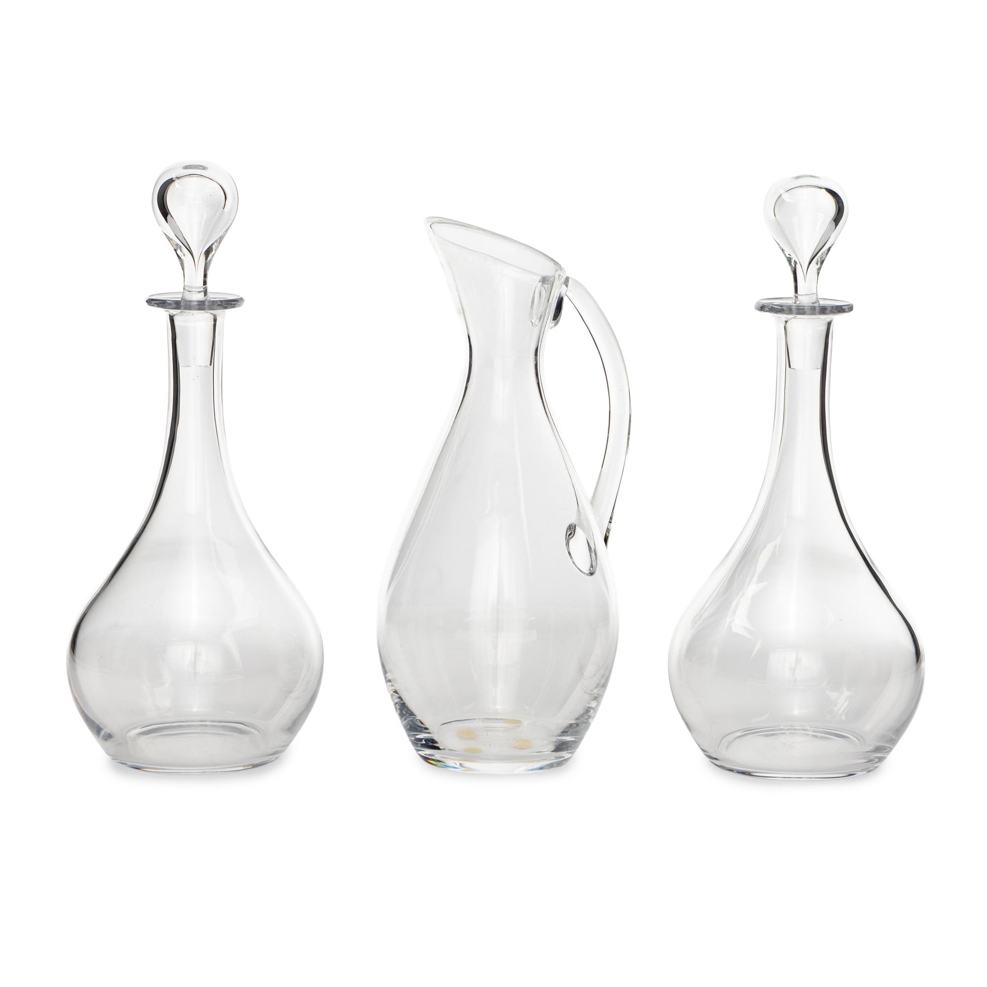Three Baccarat Glass Decanters