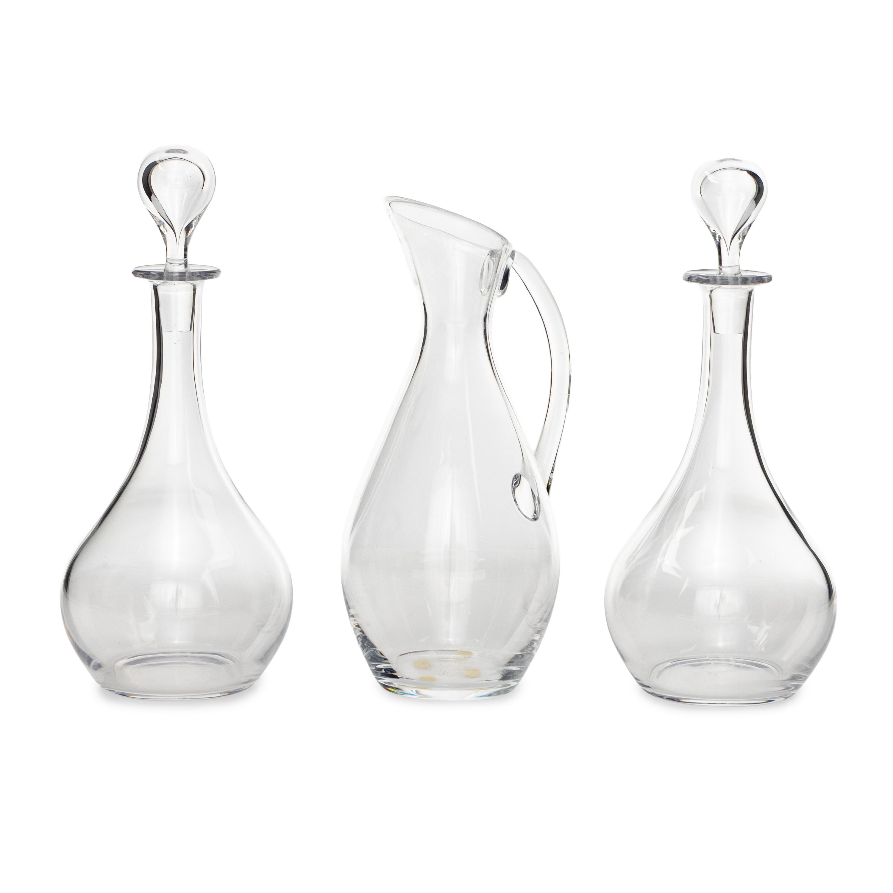 Three Baccarat Glass Decanters