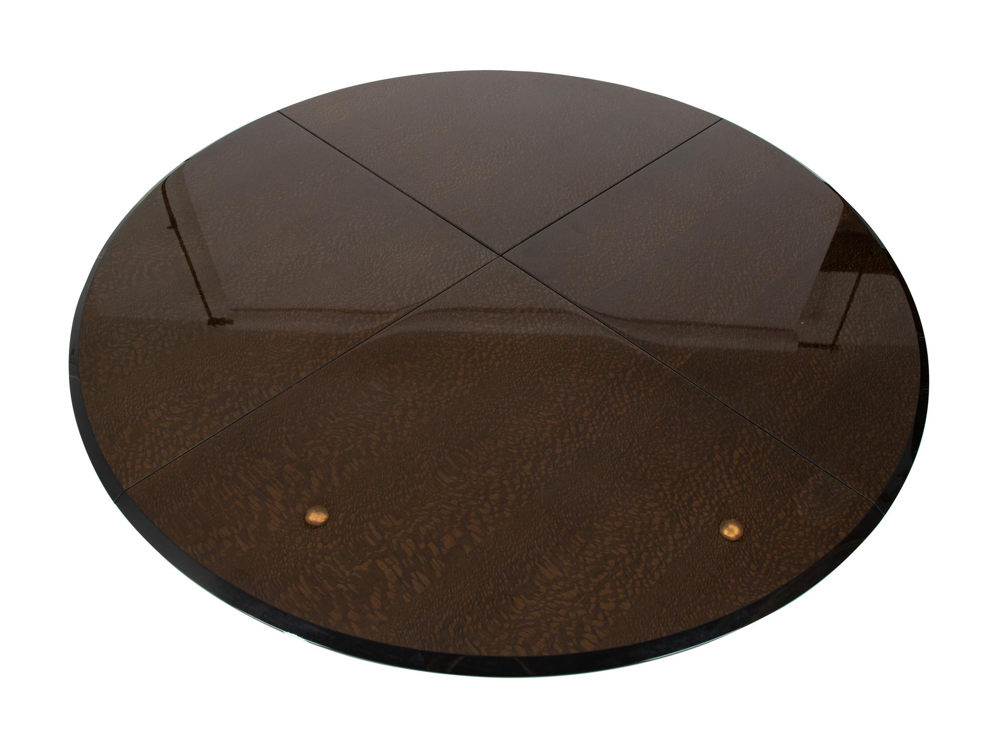 An Italian Extending Dining Table and Five Barrel-Back Chairs — CIRCA 1980s