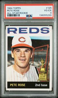 A 1964 Topps Pete Rose Baseball Card No. 125 (PSA 4 VG-EX)