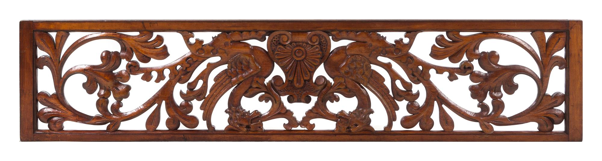 A Carved Maple and Walnut Transom Plate — FIRST HALF 20TH CENTURY
