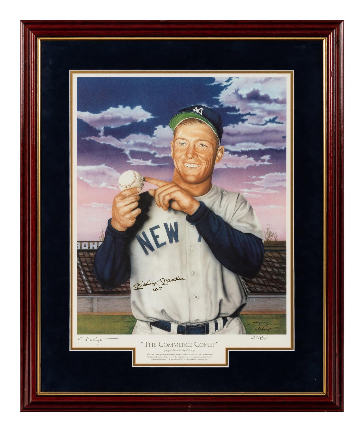 A Group of Four Baseball Artworks Formerly Displayed at Mike Ditka’s Restaurant