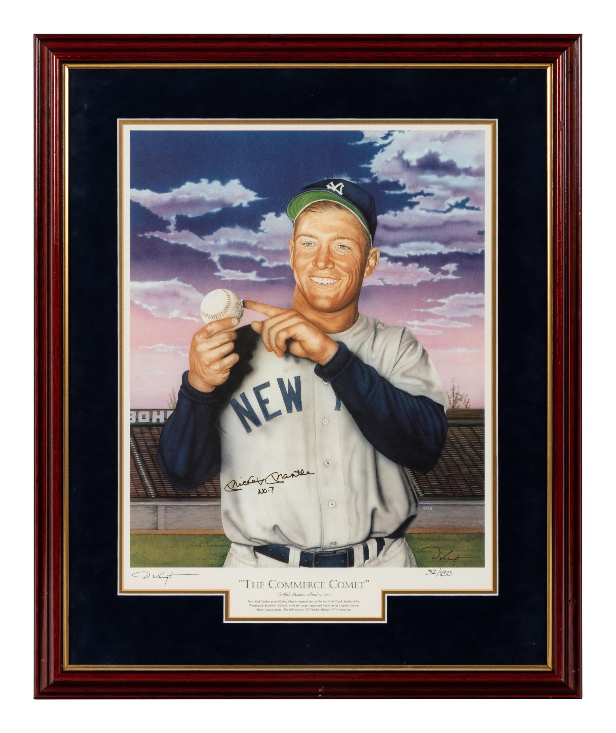 A Group of Four Baseball Artworks Formerly Displayed at Mike Ditka’s Restaurant