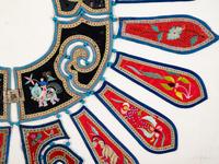 Four Chinese Embroidered Silk Ladies' Festival Collars