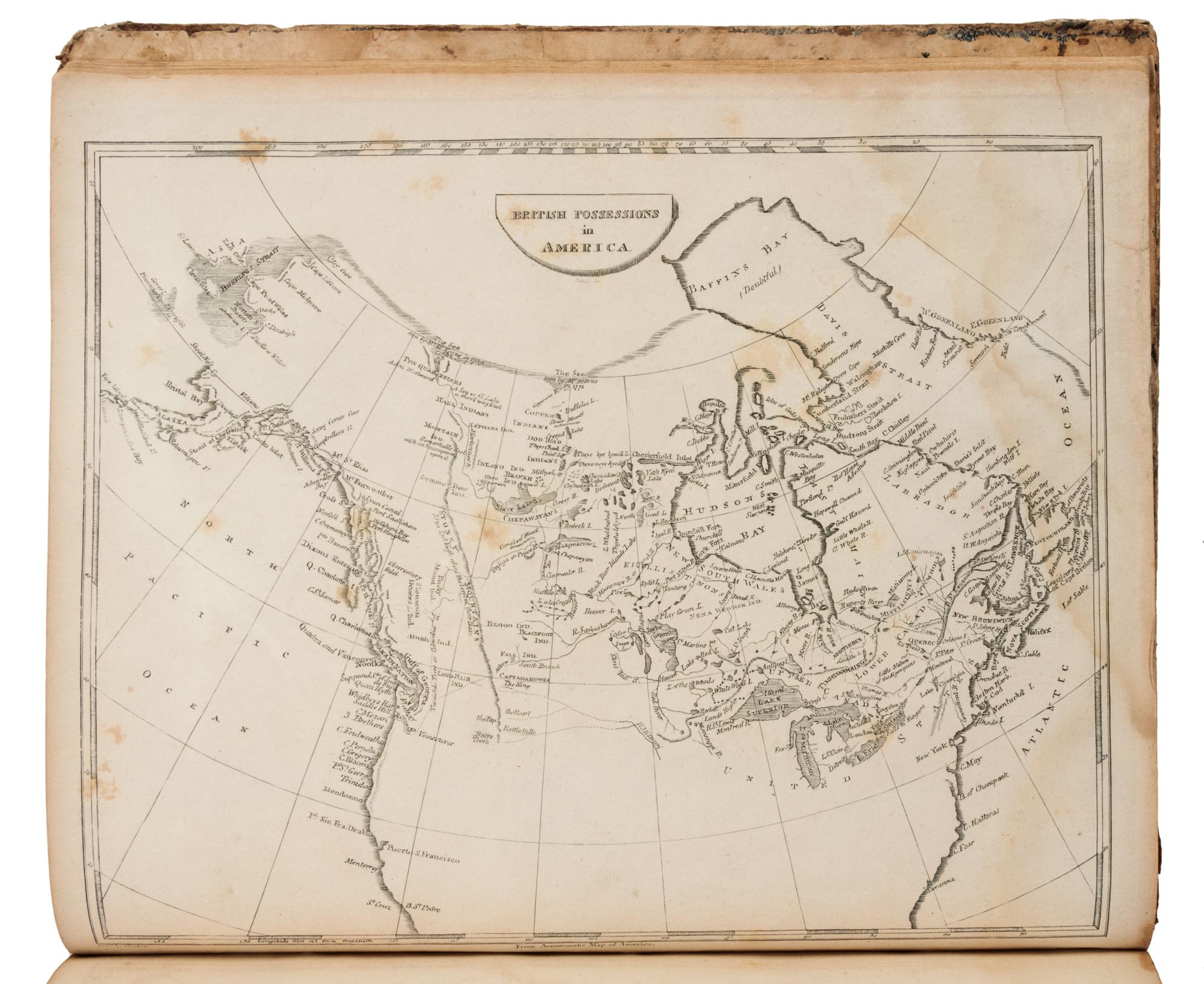 ARROWSMITH, Aaron (1750-1823) and Samuel LEWIS (d.1862). A New and Elegant General Atlas. Boston: Thomas & Andrews, May 1812.