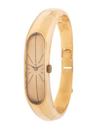 FRENCH, MODERNIST, 18K YELLOW GOLD WRISTWATCH